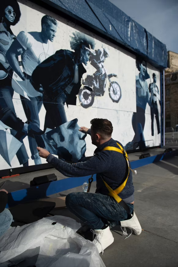 Levi’s celebrates 501’s 150th anniversary with denim mural by Ian Berry