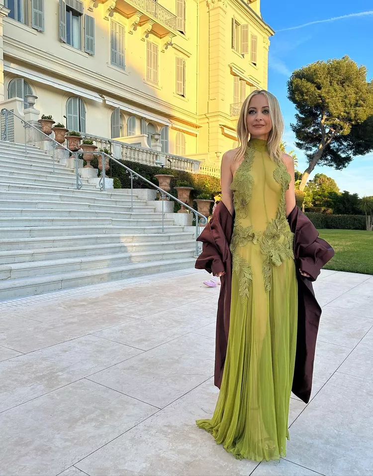 Nicole Richie Gave Poison Ivy Vibes in a Sheer Green Gown at Her Sister Sofia's Wedding