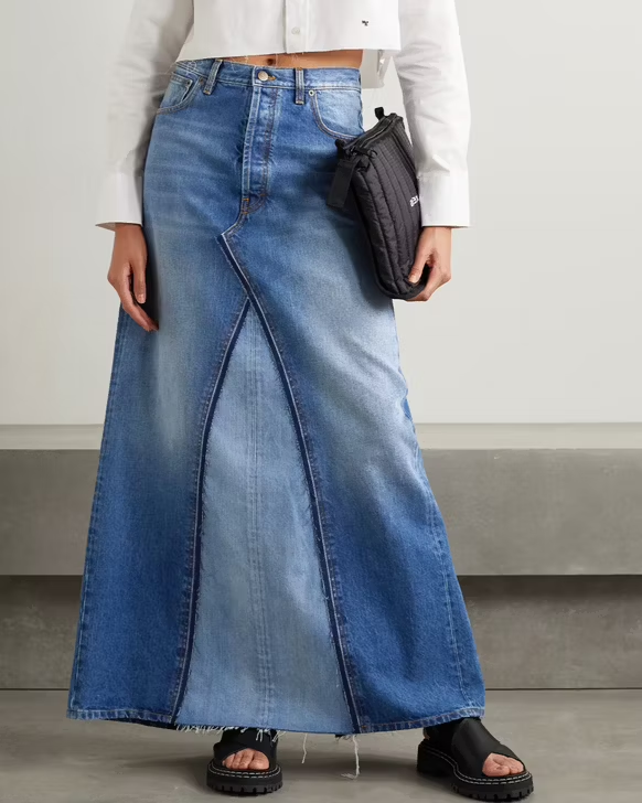 Runway to Retail: Long denim skirts