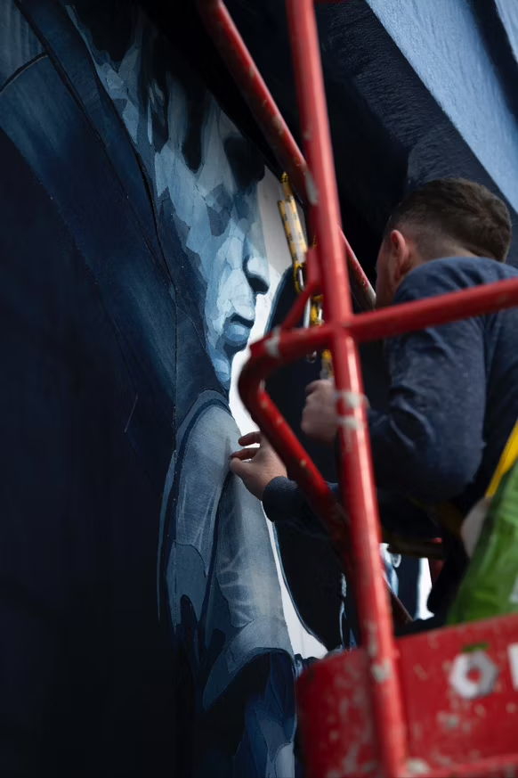 Levi’s celebrates 501’s 150th anniversary with denim mural by Ian Berry