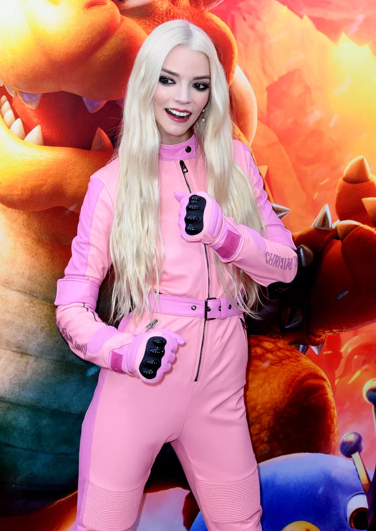 Anya Taylor-Joy Wore Princess Peach's Signature Pink Racing Suit on the Red Carpet
