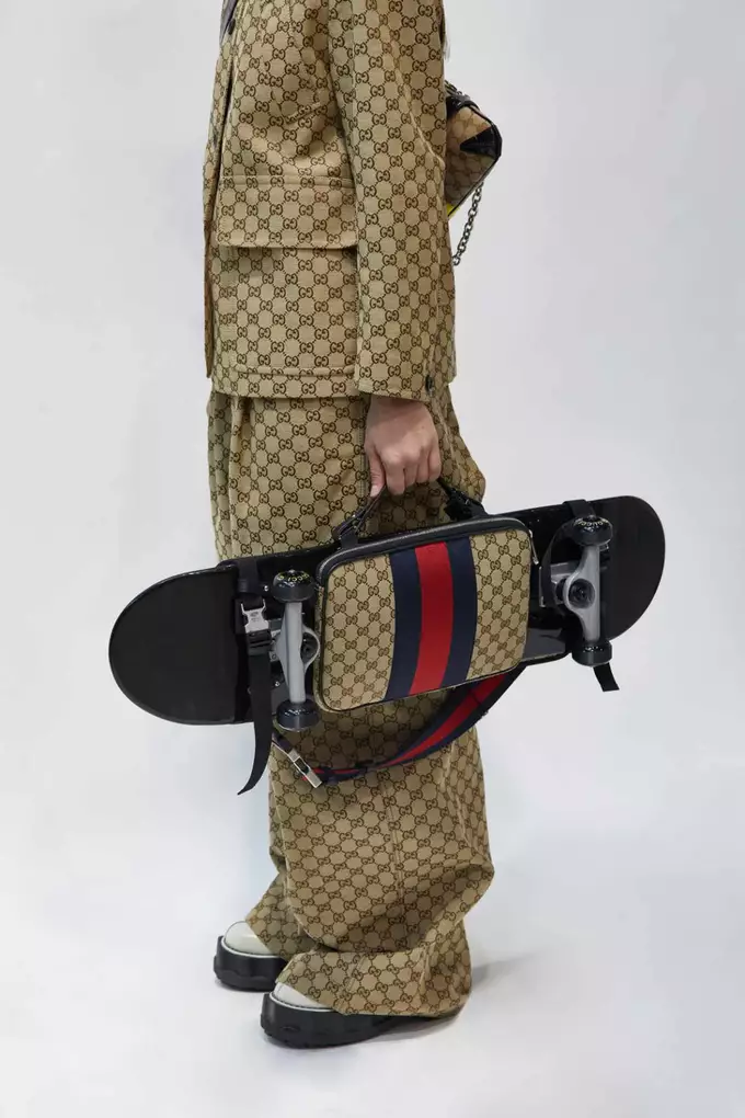 XXL SPORTSWEAR & MONOGRAMMED SKATEBOARDS AT GUCCI CRUISE 2024