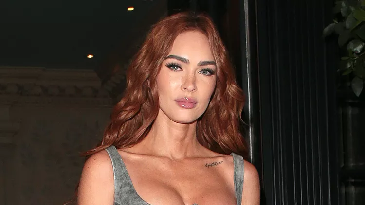 Megan Fox Paired the Tiniest Leather Minidress With the Tallest Thigh-High Snakeskin Boots