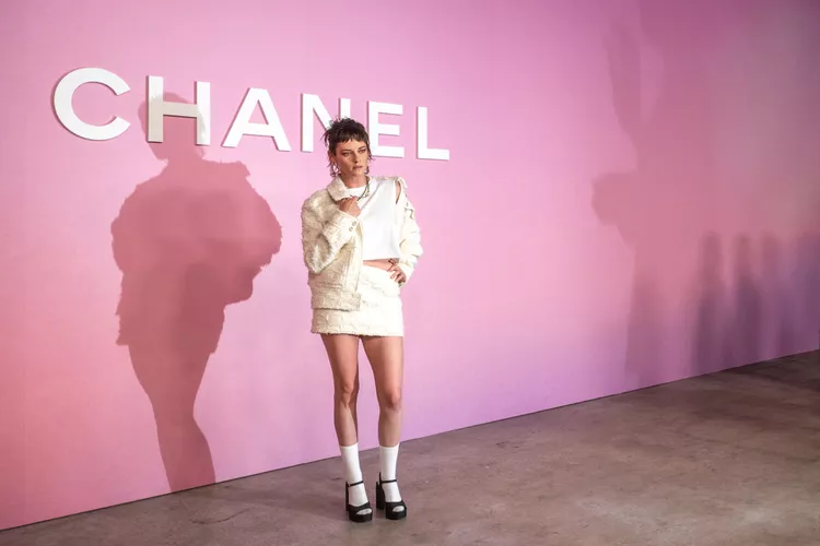 Kristen Stewart’s Tweed Skirt Suit With Socks and Heels is Giving Cher Horowitz