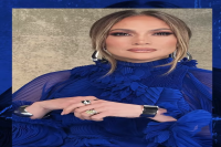Jennifer Lopez Looks Like the Epitome of Spring in a Sheer Cobalt Blue Gown and Matching Suede Boots
