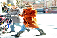 Emily Ratajkowski Wore the Most Spring-Friendly Version of the Fluffy Coat Trend Celebrities Can’t Stop Wearing