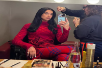 Dua Lipa Is Capitalizing on the Last Days of Cold Weather With Her Giant Fluffy Earmuffs