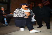 Rihanna Channeled Sporty Spice in a Bra Top, Track Pants, and a Baseball Cap