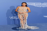 Shay Mitchell Put a Spin On the Hollywood-Beloved Naked Dress In a Sculptural Wire Gown