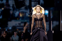 Gigi Hadid Climbed a Parking Garage for Versace