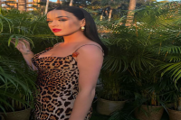 Katy Perry Took a Walk on the Wild Side in Her Cheetah-Print Column Dress