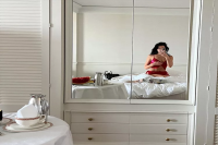 Dua Lipa's Latest Mirror Selfie Featured a Fiery Two-Piece Lingerie Set