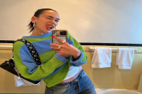 Dua Lipa Channeled the 'Princess Diaries' With Her Tie and Button Down Combo