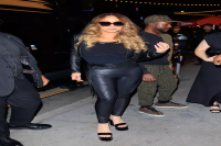 Mariah Carey Paired a Cropped Prada Logo Tank Top With the Tallest Stilettos