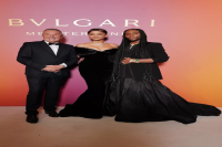 Zendaya Paired Her Black Off-The-Shoulder Velvet Gown With a Diamond Viper Necklace