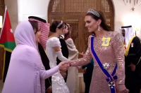 Kate Middleton Wore a Shimmering Pink Gown and Her Favorite Tiara for Prince Hussein and Princess Rajwa's Wedding Reception